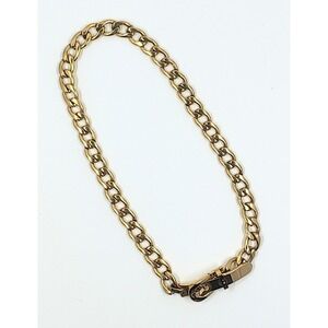 12.5 inch Titanium Gold Plated Belt Buckle‎ Choker Necklace